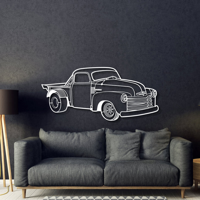 1953 Custom Truck Perspective Metal Car Wall Art - MT1248