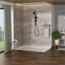 Multi Function Dual Shower Head System With 4.7" Rain Showerhead, 8 Function Hand Shower, Adjustable Slide Bar by HouseOfZazla
