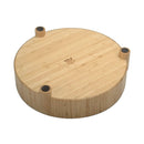 Bamboo Serving Tray & Appetizer Platter - Round Wood Snack Dish for Chips and Dip, Veggies, and Charcuterie by MobilevisionUS