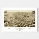 Vintage Map of Aberdeen, South Dakota 1883