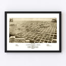 Vintage Map of Aberdeen, South Dakota 1883