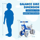 Baby Balance Bike No Pedal Lightweight Infant 4 Wheels Baby Bicycle-Blue by LJGDeals
