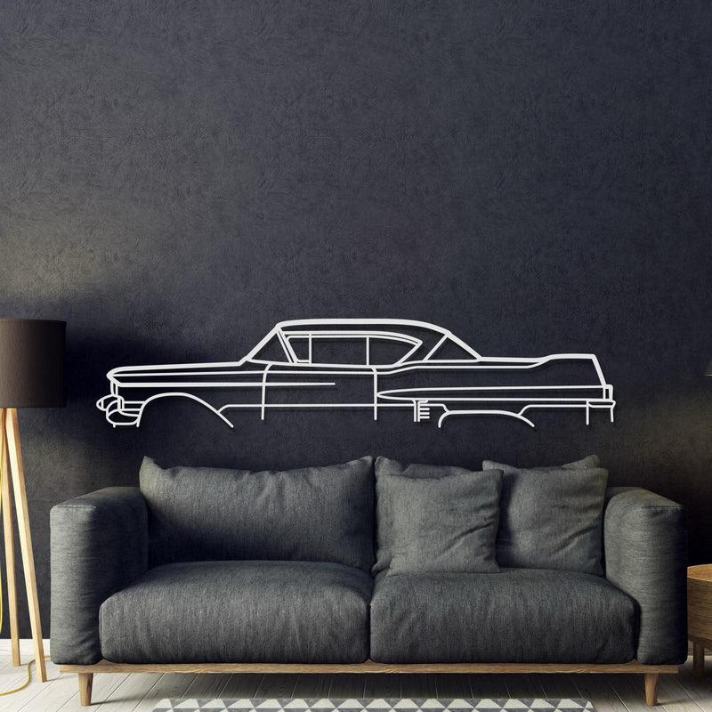 1957 De Ville Coupe Metal Car Wall Art - MT0049