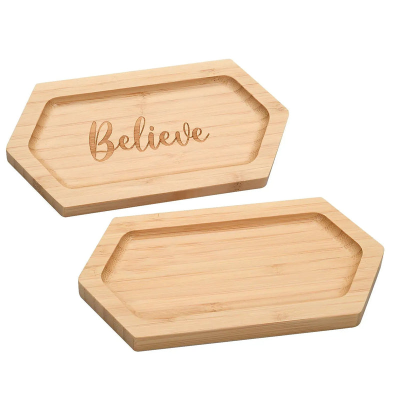 Believe Bamboo Tray, 2 PK, photo 3 of 7
