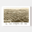 Vintage Map of Flandreau, South Dakota 1883