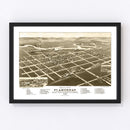 Vintage Map of Flandreau, South Dakota 1883