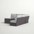Modular 4 Person Outdoor Seating Group With Cushions - Espresso by HouseOfZazla