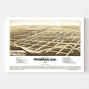 Vintage Map of Frederick, South Dakota 1883