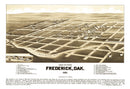 Vintage Map of Frederick, South Dakota 1883
