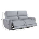 Jeromie - Power Motion Sofa With USB Port - Gray Synthetic Leather by Unique Piece Furniture