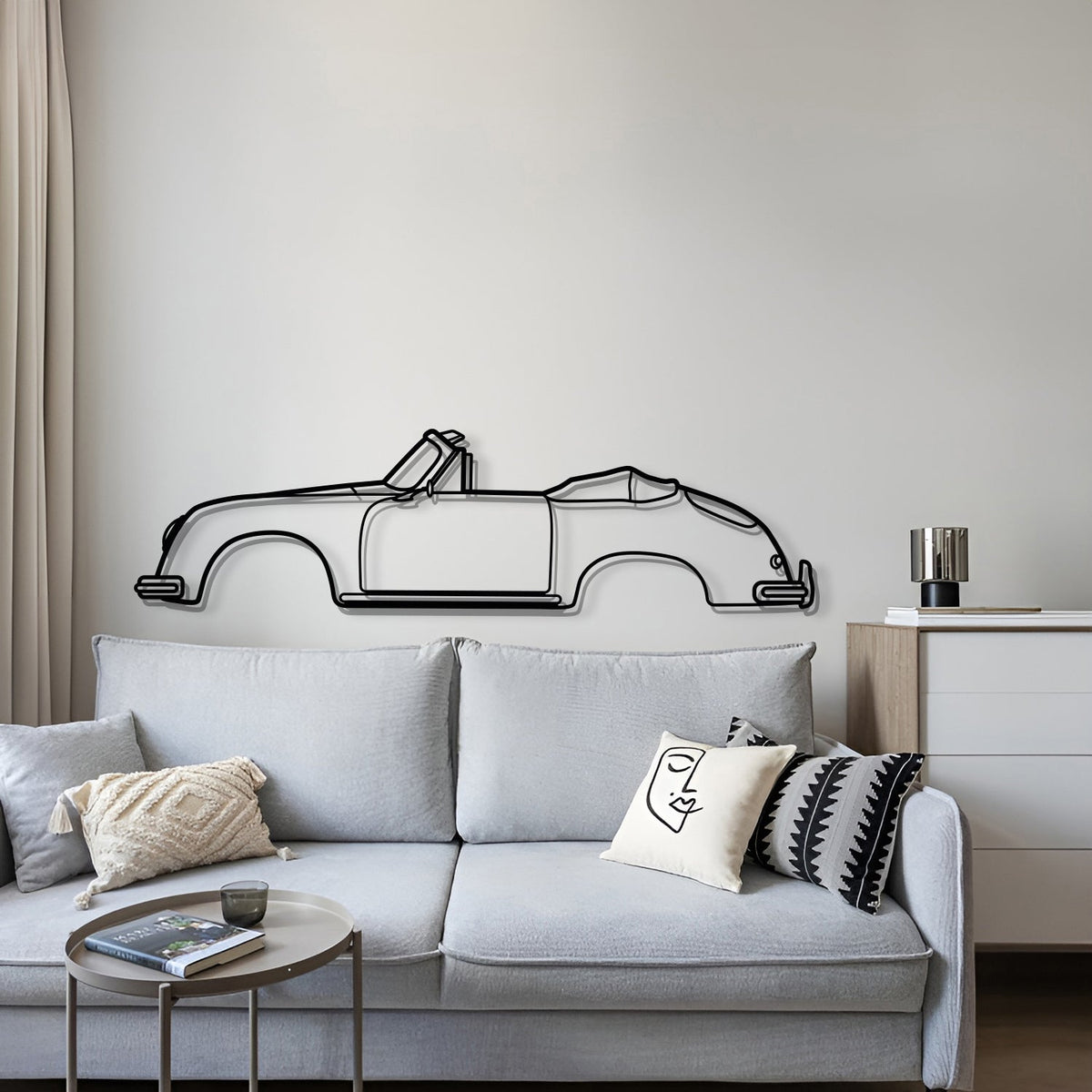 356 A 1600 Super 1959 Metal Car Wall Art - MT0832, photo 4 of 8