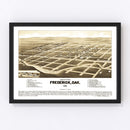 Vintage Map of Frederick, South Dakota 1883