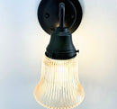 Amber Holophane Clear Glass Wall Sconce or Pendant Light
