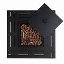 28" Propane Gas Fire Pit Table, 50000 BTU Square Steel Fire Pit