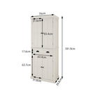 71" Kitchen Pantry Storage Cabinet, with 4 Doors, Drawer, 2 Adjustable Shelves, Freestanding Cupboard for Dining Room Living Room, Laundry-White