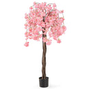 5.5 FT Tall Artificial Cherry Blossom Tree with Pink/White Flowers 1 Pack
