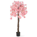 5.5 FT Tall Artificial Cherry Blossom Tree with Pink/White Flowers 1 Pack by LJGDeals