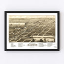 Vintage Map of Madison, South Dakota 1883