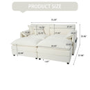 Modern Comfy Deep Seat Modular Sectional Sofa Cloud Couch With Ottoman by HouseOfZazla