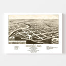 Vintage Map of Redfield, South Dakota 1883