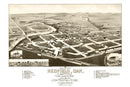 Vintage Map of Redfield, South Dakota 1883