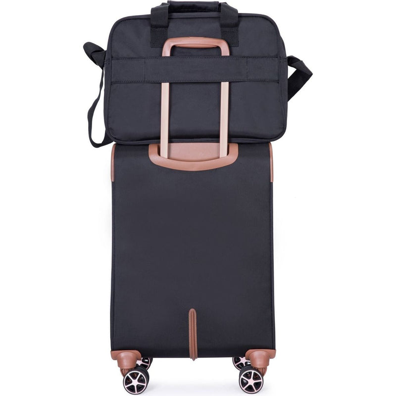 4-Piece Set (16/20/24/28), Softshell Suitcase Spinner Wheels Terylene Luggage Sets Carry On Suitcase Luggage Lightweight Durable Suitcase Black