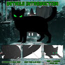 Halloween Cat Yard Sign Decorations 5Pcs Glow in the Dark Halloween Cat Fluorescence Lawn Sign with 10 Stakes for Haunted House Garden Yard and Scary