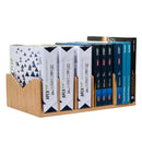 Bamboo Purse & Wallet Organizer for Closet – 5-Divider Handbag Storage Rack by MobilevisionUS