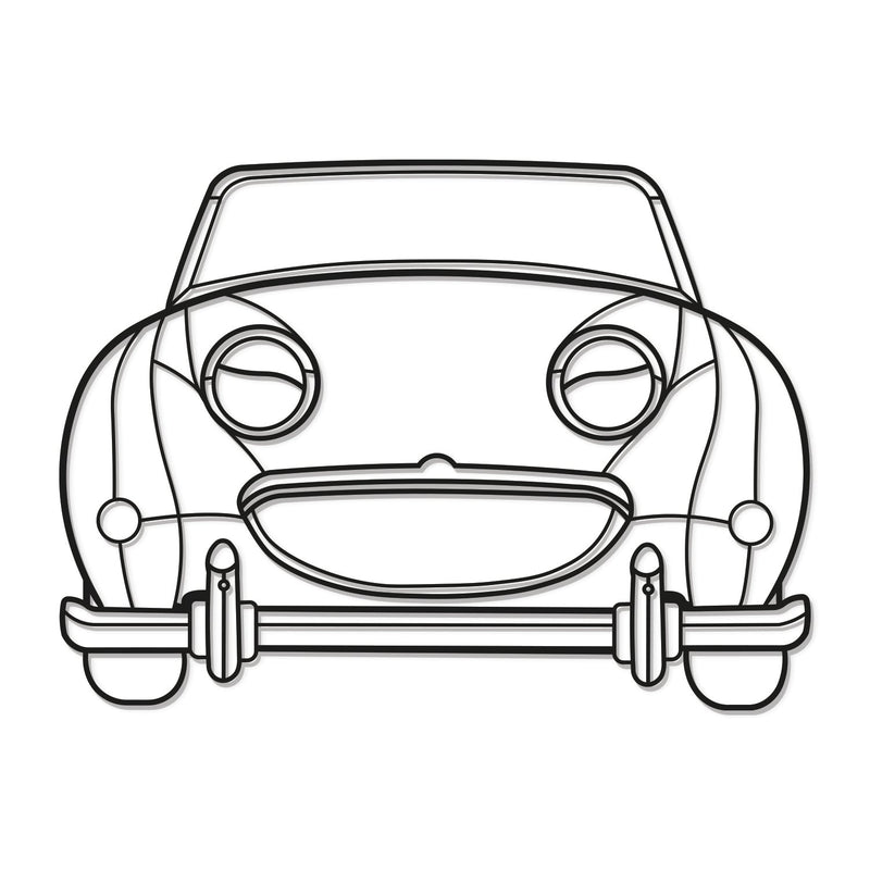 1961 Bugeye Sprite Front View Metal Car Wall Art - MT0061