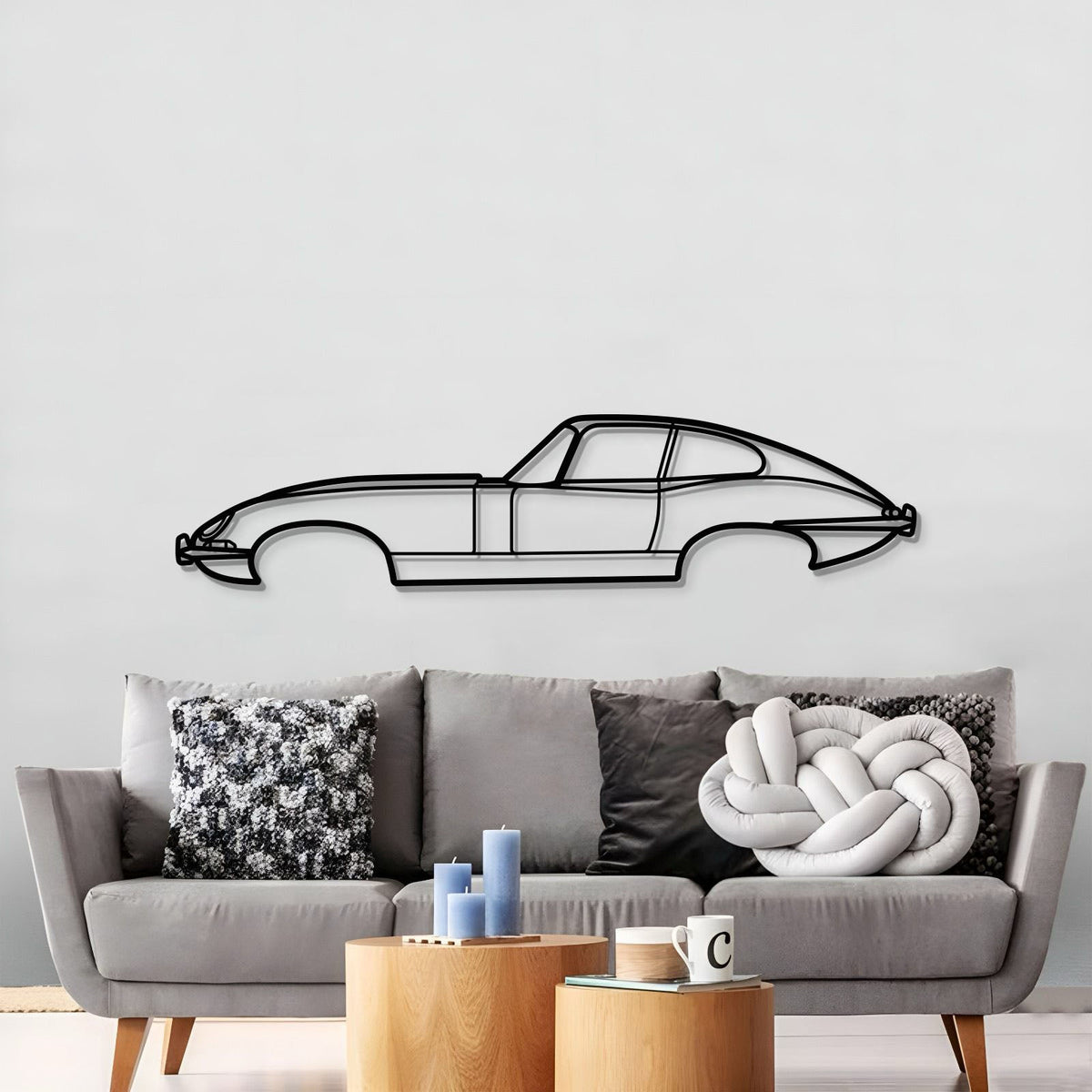 1961 E-Type Metal Car Wall Art - MT0063, photo 3 of 8