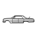 1962 Belair Sedan Metal Car Wall Art - MT0065
