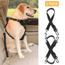 2Pcs Pet Dog Seat Belt Leash Adjustable Pet Dog Cat Safety Leads Harness Car Vehicle Nylon Fabric Seatbelt Strap by GBruno Store