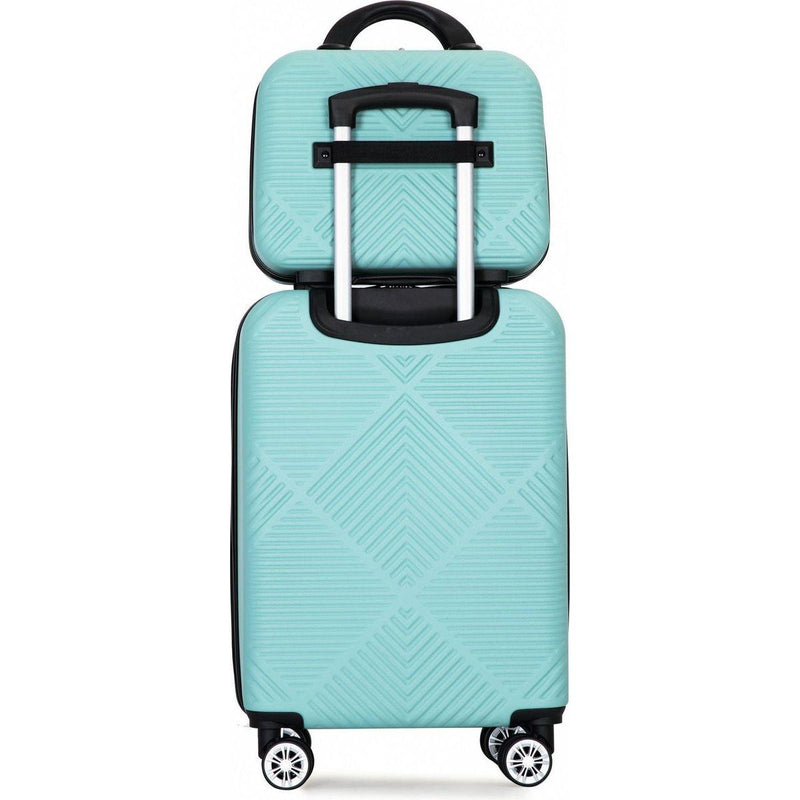 2Piece Luggage Sets ABS Lightweight Suitcase, Spinner Wheels, (20/14) LIGHT BLUE