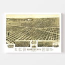 Vintage Map of Kearney, Nebraska 1889