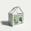 Indoor Cat House With Clear Roof Pet House For Small Cats & Dogs - Mint / White by HouseOfZazla