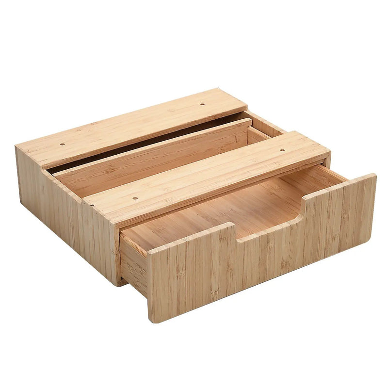 Under-Desk Bamboo Storage Drawer – Mountable Hidden Office Organizer, photo 3 of 5