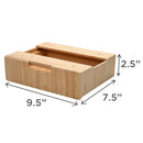 Under-Desk Bamboo Storage Drawer – Mountable Hidden Office Organizer by MobilevisionUS