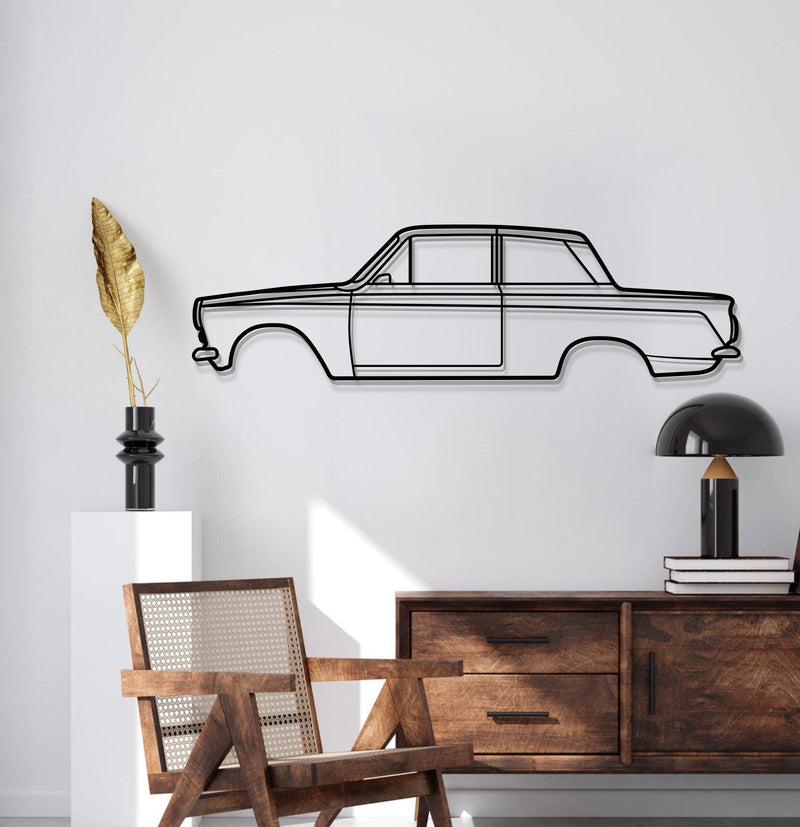 1966 Lotus Cortina Metal Car Wall Art -  MT0088