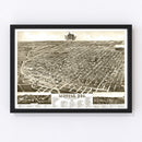 Vintage Map of Lincoln, Nebraska 1889