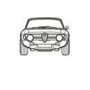 1967 Giulia Front View Metal Car Wall Art - MT0092