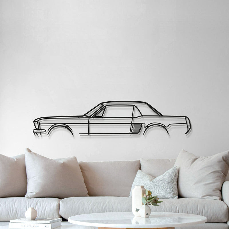 1967 Mustang Coupe Classic Metal Car Wall Art - MT0099