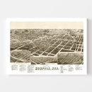 Vintage Map of Norfolk, Nebraska 1889