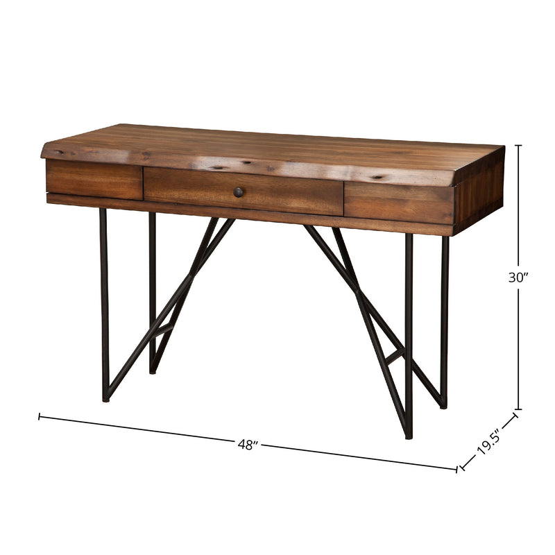 Live Edge Writing Desk, Light Walnut