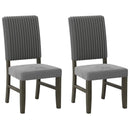 Dining Chair Set of 2 Mid-Century Modern Velvet Fabric Upholstered Chairs-Grey by LJGDeals