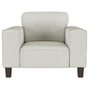 Deerhurst Upholstered Track Arm Tufted Accent Chair Greige