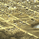 Vintage Map of Omaha, Nebraska 1868
