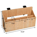 Bamboo Side-Mount Desktop Sorter – Universal C-Clamp Desk Extension & Organizer for Stationery and Devices by MobilevisionUS