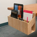 Bamboo Side-Mount Desktop Sorter – Universal C-Clamp Desk Extension & Organizer for Stationery and Devices by MobilevisionUS