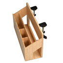 Bamboo Side-Mount Desktop Sorter – Universal C-Clamp Desk Extension & Organizer for Stationery and Devices by MobilevisionUS