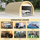 Outsunny - 10' x 16' Carport, Heavy Duty Portable Garage Storage Tent With Large Zippered Door, Anti-Uv Pe Canopy Cover For Car, Truck, Boat, Motorcycle, Bike, Garden Tools, Outdoor Work by HouseOfZazla